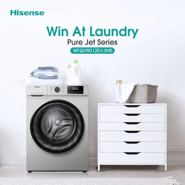 Hisense 8Kg Front Loader Washing Machine – Silver