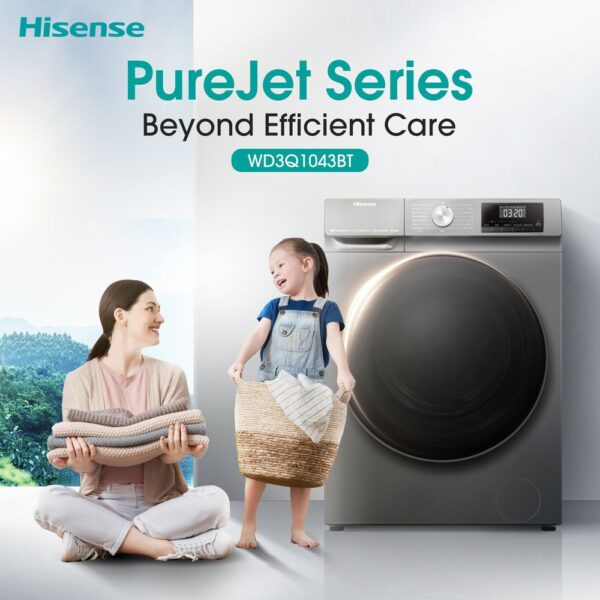 Hisense 10Kg/6Kg Smart Washer Dryer with Inverter -Titanium Silver