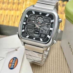 Fossil digital stainless steel men's watch