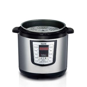 Saachi 8.0 L Electric Pressure Cooker NL-PC-5308-BK - Silver, Black