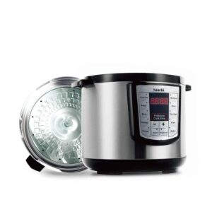 Saachi 8.0 L Electric Pressure Cooker NL-PC-5308-BK - Silver, Black