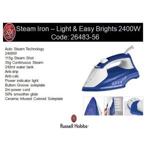 Russell Hobbs Brights Light & Easy Steam Iron Blue 2400W