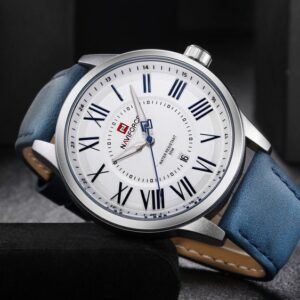 Men's Date Display Water Resistant PU Leather Analog Watch NF9126M