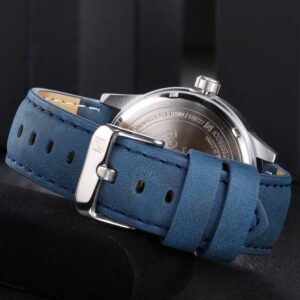 Men's Date Display Water Resistant PU Leather Analog Watch NF9126M