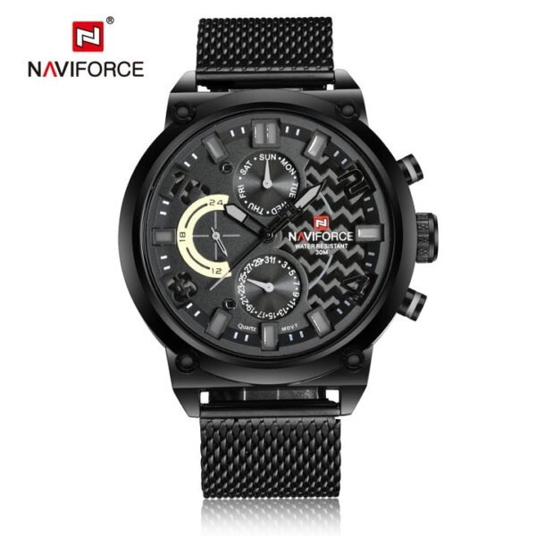 NAVIFORCE Fashion Watches for Men Military Sport Stainless Steel Quartz Waterproof WristWatch NF9068S