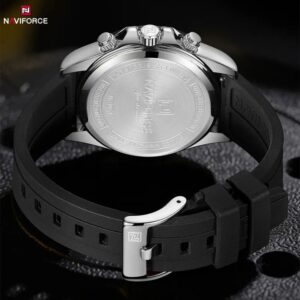 NAVIFORCE 8054 Original Watches For Men Silicone Band Casual Sport Chronograph Luminous Wristwatch Relogio Masculino Male Gift 2024