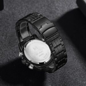 NAVIFORCE Men Luxury Business Sports Digital Quartz Stainless Steel Waterproof Multifunction Watch NF9181S