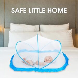 Classic Mosquito Net Baby Mosquito Net | Bottomless Net for Infants, for Safe & Easy Use | Ensures Your Baby's Safe Sleep |135cmX65cmX65cm (0 to 24 Months) - Blue