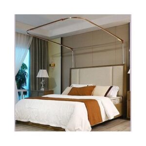 Luxurious Mosquito Net With 2 Stand Rail Bed Net RA1 - Cream (with free installation).