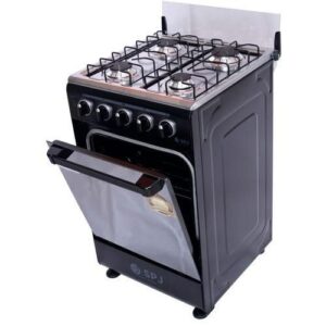 SPJ 50*50cm Full Gas Standing Cooker + Gas Oven - Black