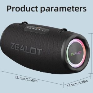 Zealot 80W Super Bass Bluetooth Speaker+16000mAh Battery S87