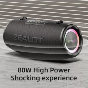 Zealot 80W Super Bass Bluetooth Speaker+16000mAh Battery S87