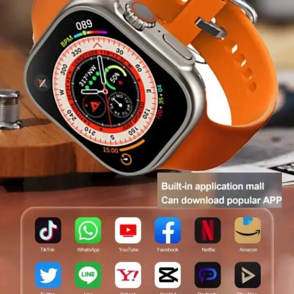 4GB Ram 64GB Rom Modio 4G Ultra Smart Watch 2.2 inch Display 3 Pairs strap 4G Call Compass Wifi GPS Series 8 Ultra Sim Card Ultra Smartwatch - Image 3