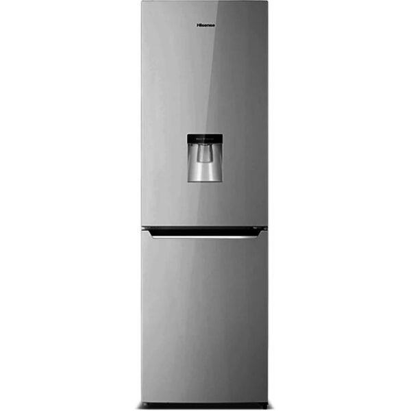 Hisense 341L Fridge RB341D4WGU; Double Door Defrost Refrigerator With Water Dispenser – Silver