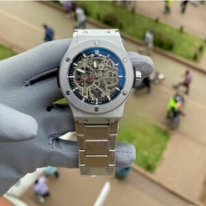 Silver hublot mens luxury watch ( stainless steel).