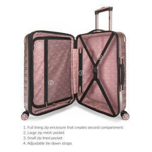 iFLY Hardside Fibertech Luggage 28" Checked Luggage / travel bag , Rose Gold (medium).