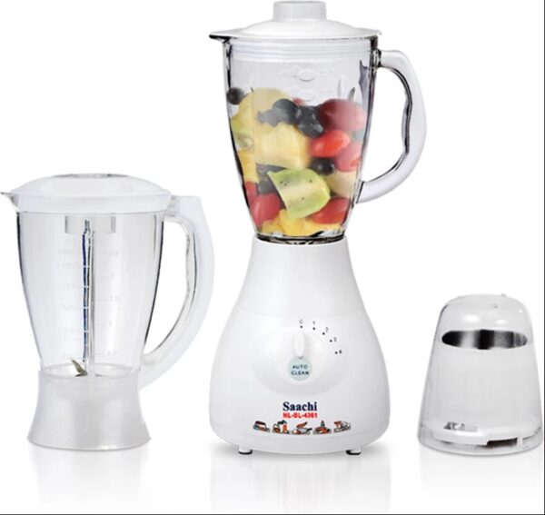 Saachi 3 In 1 Blender NL-BL-4361-WH With Auto-Clean Capability-White