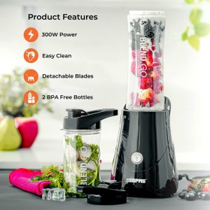 Geepas Personal Blender Stainless Steel Blade 300W | GSB44075