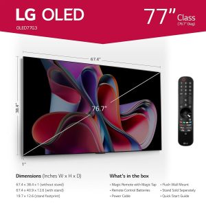 LG 77 inch OLED evo G3 Class 4K OLED TV 77G3