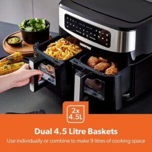 Geepas 9L Dual Basket Digital Convection Air Fryer | GAF37525