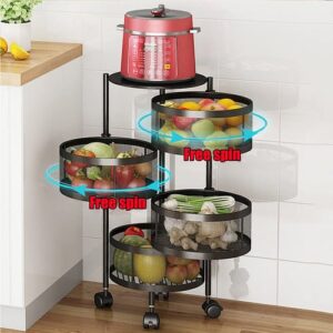 Cool Gift, 360°Storage Rack Rotating Trolleys Movable