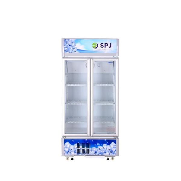 SPJ 2-Door 700 Liter Beverage Cooler Chiller Display Fridge