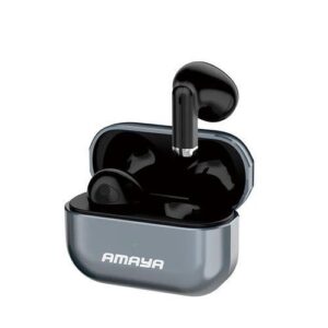 Amaya Original Earbuds TK04 High Grade 20hrs Play Time Wireless Sports Airpods BT 5.3, 1Year Warranty- Black