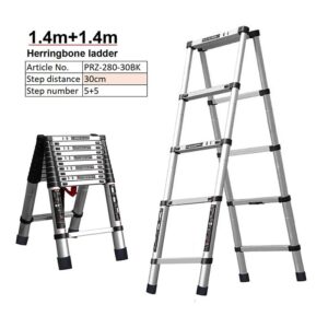 Multi functional double sided aluminum ladder