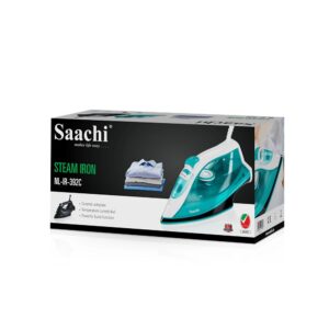 Saachi Steam Iron NL-IR-392C-GN ( Green ) with a Ceramic Soleplate