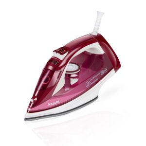 Saachi Steam Iron NL-IR-393C-RD ( Red ) with a Ceramic Soleplate