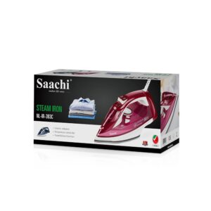 Saachi Steam Iron NL-IR-393C-RD ( Red ) with a Ceramic Soleplate