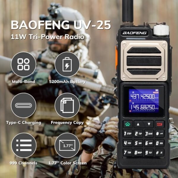 Baofeng UV-25 Walkie Talkie Multiband Receiver - Image 3