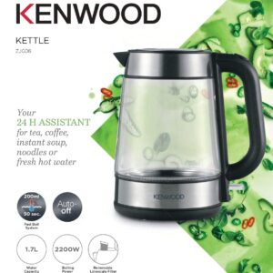 Kenwood Cordless Electric Glass Kettle 1.7L ZJG08