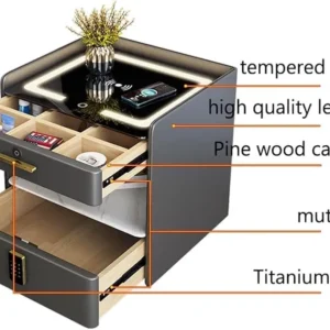 Bedside smart table and storage cabinet