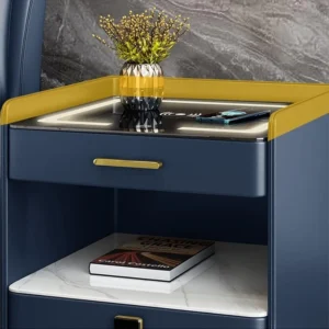 Bedside smart table and storage cabinet