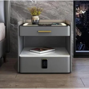 Bedside smart table and storage cabinet