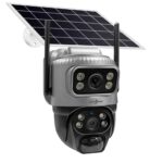 Dual Lens Solar Camera uses SIM Card, Two Way Audio