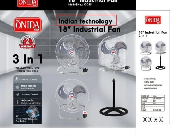 Onida 18 inch 3-in-1 Stand Fan - Image 4