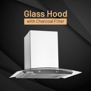 Geepas 60cm GHD601 Curved Glass chimney Hood – 750m3/h Suction Kitchen Extractor