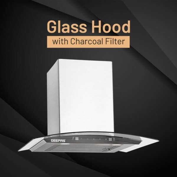 Geepas 60cm GHD601 Curved Glass chimney Hood – 750m3/h Suction Kitchen Extractor - Image 4