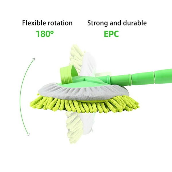 EclipseGuard Car Wash Brush, Car Wash Brush with Telescopic Handle, 2 in 1 Microfibre Chenille Car Wash Mop Cleaning Brush, 2 Mop Heads, Car Wash Brush for Caravan, Car, RV, Truck, Van, Motorhome - Image 4