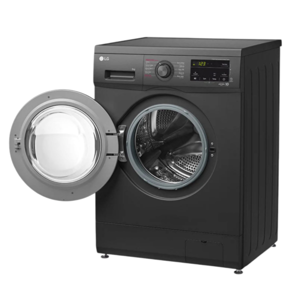 LG 8kg Front Load Washing Machine, Black