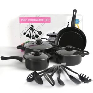 13 Piece Pots and Pans Set Frying Pan and Saucepan Set Cookware Cookware Pan Saucepans, Non-Stick Coating Saute Pan