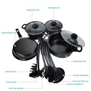 13 Piece Pots and Pans Set Frying Pan and Saucepan Set Cookware Cookware Pan Saucepans, Non-Stick Coating Saute Pan