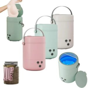 Mfigree Clearance! Portable Washing Machine, Mini Automatic Washing Machine Portable Baby Clothes, Socks and Underwear Washing Machine for Apartment, Home, Hotel, Camping, RV