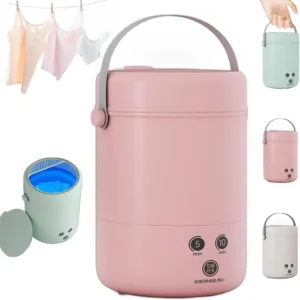 Mfigree Clearance! Portable Washing Machine, Mini Automatic Washing Machine Portable Baby Clothes, Socks and Underwear Washing Machine for Apartment, Home, Hotel, Camping, RV