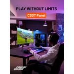 Porodo 27" Inch Curved Gaming Monitor With 280Hz Refresh Rate, AMD FreeSync Technology, Adjustable Rotating Stand, CSOT Borderless Design, RGB Lighting, Mount Ready - Black