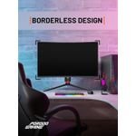 Porodo 27" Inch Curved Gaming Monitor With 280Hz Refresh Rate, AMD FreeSync Technology, Adjustable Rotating Stand, CSOT Borderless Design, RGB Lighting, Mount Ready - Black