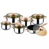 Yimattel 12-Piece Stainless Steel Cookware Set with 3.0L Kettle MT-10021