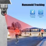 2PCs HD Outdoor Solar PTZ Camera IP66 WiFi and Sim Card Connection